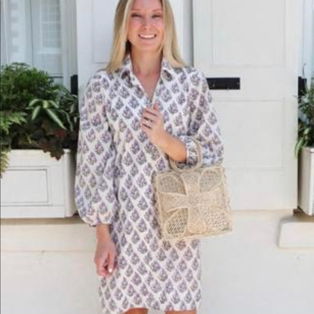 Victoria Dunn NWT purple print dress